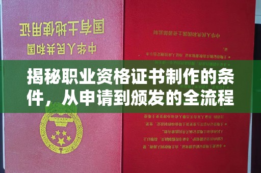 浉河揭秘职业资格证书制作的条件，从申请到颁发的全流程解析